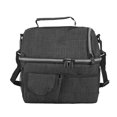 thumbnail image 2 of Insulated Lunch Bag Oxford Cloth Large Capacity Leakproof Dual Layer Picnic Bag for Work Office School Outdoor Black, 2 of 5