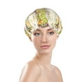 thumbnail image 3 of Easygdp Frogs Shower Caps for Women, Double Waterproof Layers Shower Cap, Quick Drying Bath Hair Cap Reusable, 3 of 9
