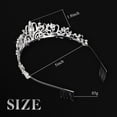 thumbnail image 4 of 10 Pcs Crystal Tiara and Crowns for Women Girls Princess Rhinestone Crown Queen Headband with Combs Bride Tiara for Birthday Party Wedding Prom Hair Accessories(Silver), 4 of 6