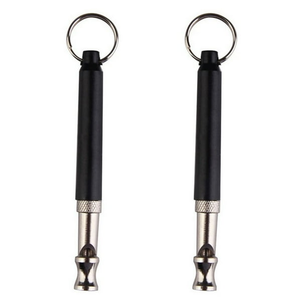 EeaseMX Silbato ultrasónico para entrenamiento de perros, 2 unidades, color negro