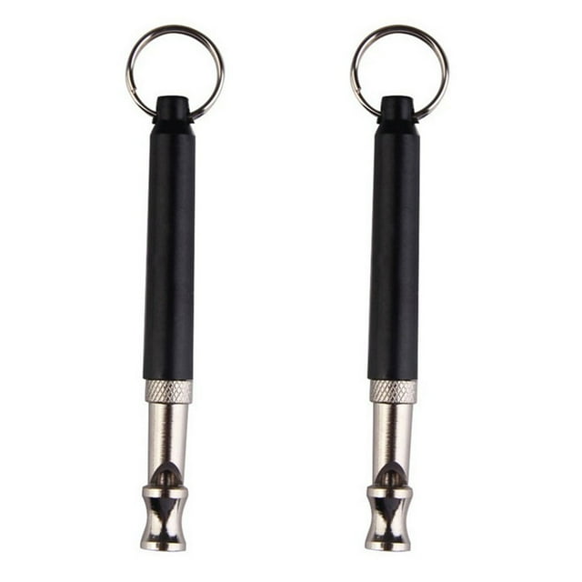 Silbato ultrasónico para entrenamiento de perros, 2 unidades, color negro