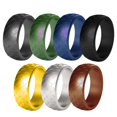 thumbnail image 2 of 7 bandas de boda de silicona para hombres y mujeres, compromiso seguro, flexible y cómodo. Hugo Banda de anillo de silicona, 2 of 10
