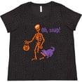 thumbnail image 3 of Inktastic Oh, Snap Skeleton Women's Plus Size T-Shirt, 3 of 5