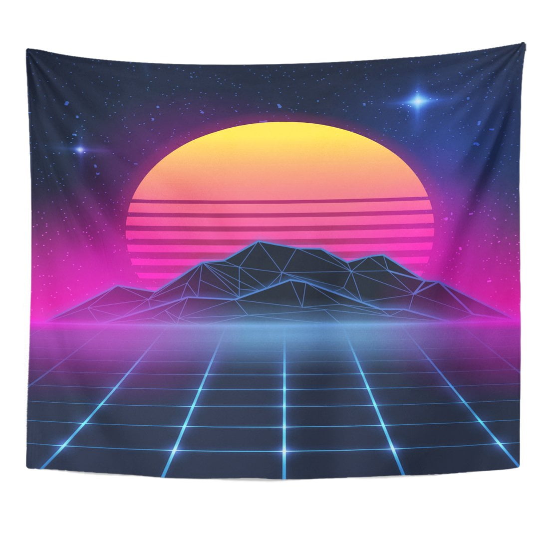 UFAEZU Neon on New Retro Wave Party Miami 90S Beach Wall Art Hanging Tapestry Home Decor for ...