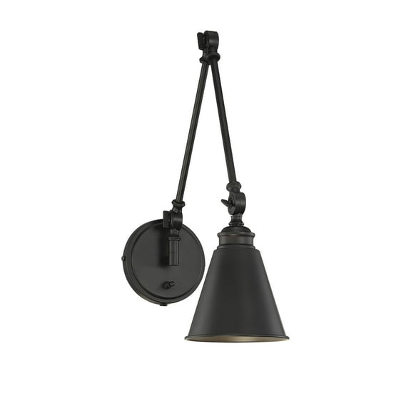 Trade Winds Amherst Swing Arm Wall Lamp in Black