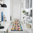 thumbnail image 4 of Yayeee Runner Rug for Bedroom 2'x6' Machine Washable Hallway Non Slip Mat, Yellow Checkered Daisy, 4 of 8