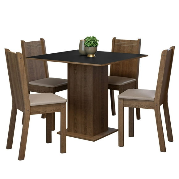 Juego de Comedor Madesa Oxford Samara MNB Mesa y 4 Sillas