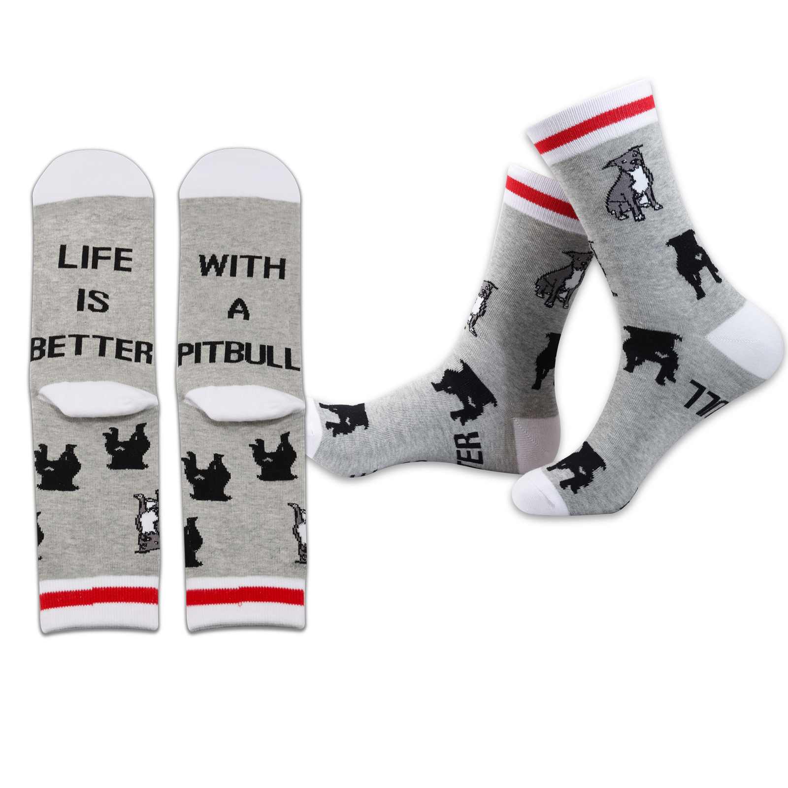 Pit Bull Dog Socks Pitbull Lover Gifts Life Is Better With A Pitbull