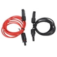thumbnail image 2 of 2m 6.6ft 12AWG Solar Panel Extension Cable Wire with Female and Male Connector Red Black 2.5mm², 2 of 5