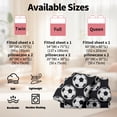 thumbnail image 7 of WASFDN Kids Football Sheet Set 3D Printed Soccer Fitted Sheet Sports Theme Bedding Set for Teens,Football Bed Sheet Sets with 1 Fitted Sheet and 2 Pillowcases,Queen Size,Style C, 7 of 7