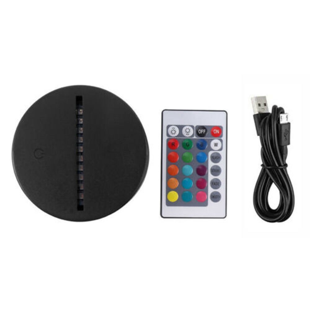 Usb Touch Sensor Colorful Crystal Statues USB Touch Sensor Switch 3D Lamp Base Remote ...