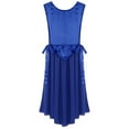 thumbnail image 6 of Jowowha Womens Praise Dance Dress Sleeveless Lace-up Sides Split Worship Dress Lyrical Dancewear Blue XXL, 6 of 7