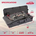 thumbnail image 3 of SKB iSeries Large Double Bow Case, Durable Archery Bow Storage, Waterproof, Impact Resistant, Black (3i-4414-10DB), 3 of 8