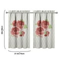 thumbnail image 4 of Kitchen Window Curtains over Sink Pioneer Small Window Treatment White Cafe Short Curtains for Bathroom Tier Drapes 27.5x39 Inch, 4 of 4