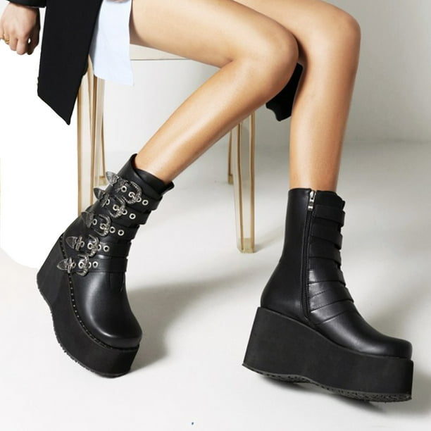 Chunky goth boots deals
