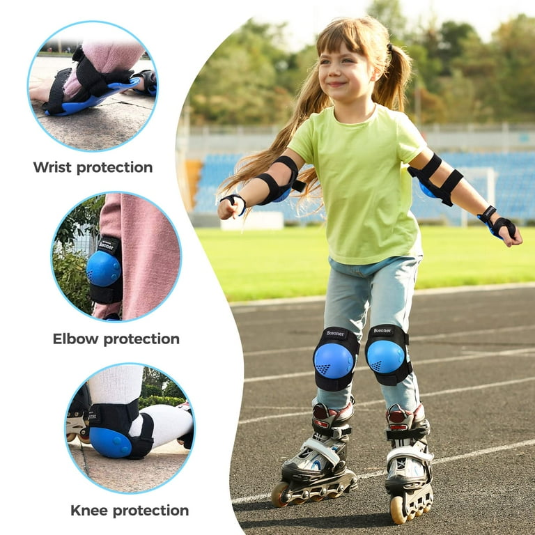 Knieschoner Kinder, 6 In 1 Profi Knieschützer Inliner Kinder, Protektoren Kinder Set-Verstellbar