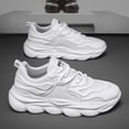 thumbnail image 3 of Men'S Fashionable Dad Shoes for Spring,| Lightweight, Breathable, Thick-Soled ,Ideal for Running, Walking, and Evening Events Reflective Details Canvas Sneakers, 3 of 5