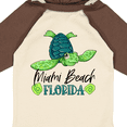 thumbnail image 4 of Inktastic Miami Beach, Florida Happy Sea Turtle Boys or Girls Long Sleeve Baby Bodysuit, 4 of 5