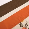 thumbnail image 6 of Chezmoi Collection Serene 4-Piece Orange/Brown/Taupe Autumn Floral Embroidery Window Curtain Panel Set with Sheer Backing Valance Tassels, 120 inch x 84 inch, 6 of 9