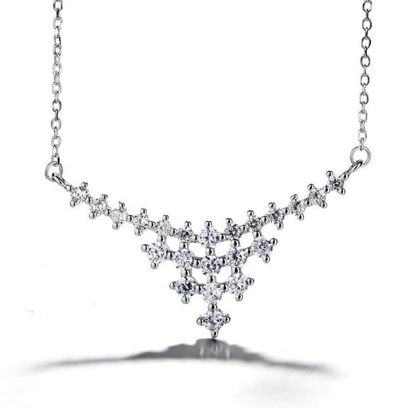 Sterling Silver Crystal Minimalist Necklace