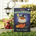thumbnail image 3 of Halloween Garden Flag Funny Ghost Pumpkin Witch Hat Outdoor Yard Decoration Happy Halloween Banner 12x18 Inch Double Sided Holiday House Lawn Flag Vertical Seasonal Yard Sign Decor, 3 of 5