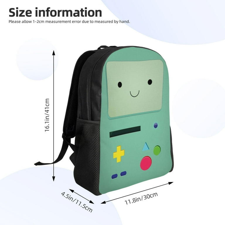 BMO Adventure Time Laptop Backpack Lightweight Basic Unisex