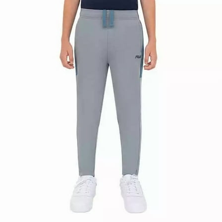 FILA Youth Training jogger Pull on Pants (Grey, M-10/12)