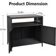 thumbnail image 2 of Garvee Patio Outdoor Wicker Storage Cabinet – Convenient Access & Weather-Resistant Design, Versatile Usage for Patio, Porch, Garden, or Storage – Grey, 2 of 5