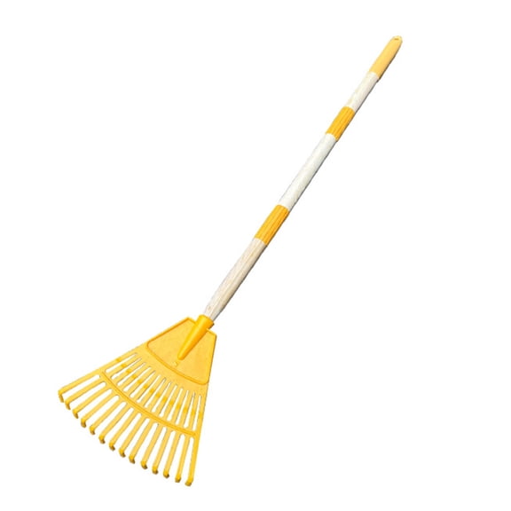 bestolf Leaf Rake Detachable Handle Length Lightweight Lawn Rake Adults Extendable Garden Rake Leaf Collector