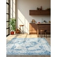 thumbnail image 7 of Unique Loom Sofia Collection Area Rug - Salle Garnier (6' 1" Square Blue/Ivory), 7 of 7
