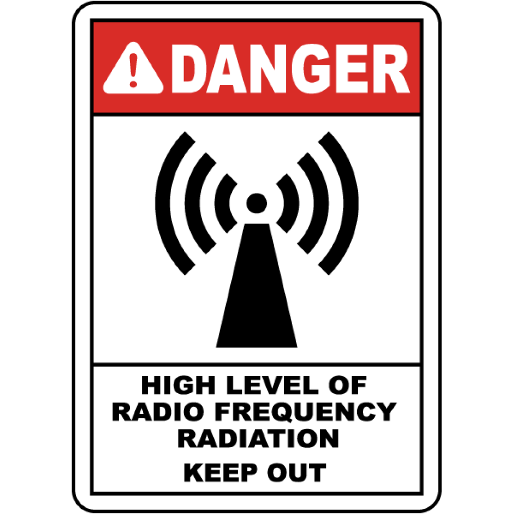 High Level of RF Radiation Safety Notice Signs For Work Place Safety