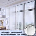 thumbnail image 4 of 12 Pcs Lames de Store Vertical Blanches Remplacement de Pales en Fer Économiseurs de Fenêtre Métal Réutilisable Réparation Rideaux Clip Crochet Onglets Kits Accessoires pour Fixer Lames de Store Vertical Fabrication DIY, 4 of 9