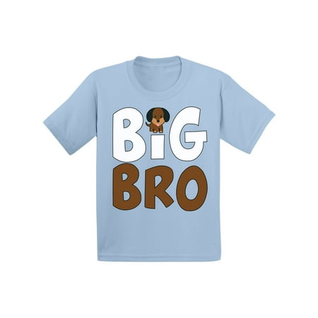 Awkward Styles Puppy T Shirts Big Brother Baby Announcement Toddler Shirt Big Brother T-Shirt Dog Clothing Pregnancy Announcement T Shirt for Kids Big Bro Toddler T-Shirt Dog Clothes Collection