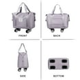 thumbnail image 4 of Gustave Expandable Duffle Bag for Travel with Wheels and Handle, Foldable Rolling Luggage Carry On Suitcase Weekender Travel Bags Large Capacity Waterproof, Black, 4 of 11