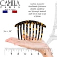 thumbnail image 2 of Camila Paris CP3182 French Handmade Side Comb Rounded, Onyx, French Twist Hair Combs Decorative, Strong Hold Hair Clips for Women Bun Chignon Up-Do Styling Girls Hair Accessories Made in France, 2 of 40