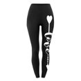 thumbnail image 3 of Exercise Pants for Women Valentine's Day Gift Cute Heart Graphic Print Tight Casual Full Length Active Yoga Pants(Black,XXL), 3 of 4