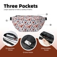 thumbnail image 4 of Naloa Red Blue Leaves Print Running Belts for Men Women,Running Fanny Pack with 2-Zipper Pockets,Waterproof Waist Pack for Travel Hiking Running Outdoor Sports, 4 of 8