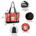 thumbnail image 2 of FORMRS Canvas Laptop Tote Bag for Women with 15.6" Computer Compartments Shoulder Handbag, Retro Christmas Ornaments Pattern, 2 of 7