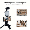thumbnail image 2 of Mobile Phone Tripod Kit with Microphone LED Fill Vlog Video Making Kit for Live Recording Selfie Study B, 2 of 8
