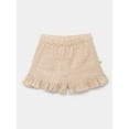 thumbnail image 3 of easy-peasy Toddler Girls Organic Dobby Check Ruffle Top & Shorts Set, 2-Piece, Sizes 18M-5T, 3 of 3