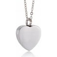thumbnail image 7 of Heart Cremation Jewelry for Ashes Urn Necklace Keepsake Cremation Jewelry Mini Stainless Steel Silver Memorial Urns Pendant with Funnel Pin for Bereavement Family Friends 2x2.6cm, 7 of 7