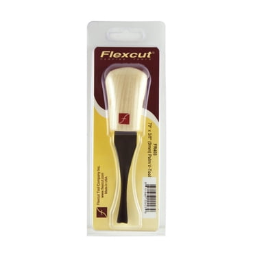 Flexcut - FR403 - 70deg X 3/8in Palm V-Tool - Individual Wood Carving Tool with Handle -