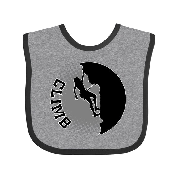 Inktastic Rock Climbing Silhouette Boys or Girls Baby Bib