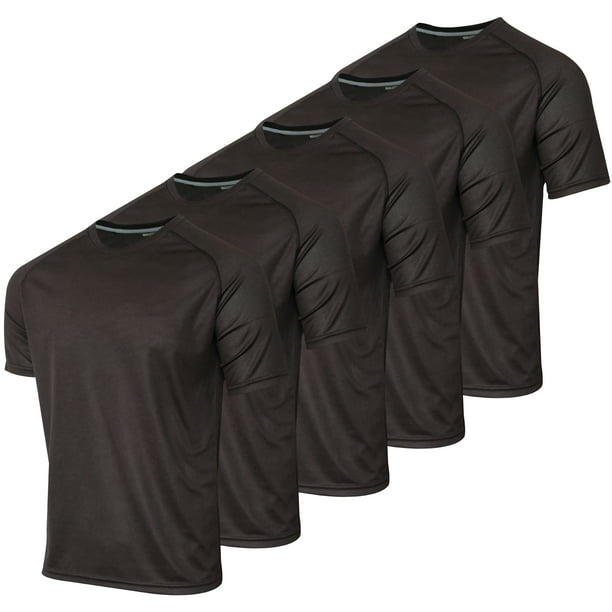 pak legering bedrag 5 Pack: Men's Mesh Performance Quick Dry Tech Stretch Ultra-Soft Breathable  Short Sleeve Crew Active T-Shirt - Walmart.com