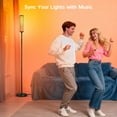 thumbnail image 5 of OUTON RGBIC Floor Lamp with Remote and App Control, Modern Lamp with 36+ Scenes, Music Sync, LED Corner Floor Lamp, Standing Lamp Tall Lamps for Living Room, Bedroom, Wire Black, 5 of 9