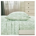 thumbnail image 4 of Medina 4-Piece Tranquil Leaf Bed Sheet Set - Soft Green White Leaves Printed Microfiber 14-Inches Deep Pocket Sheets & Pillowcases Set, Queen, 4 of 9