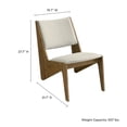 thumbnail image 3 of Modway Rylina Vegan Leather Accent ChairsSet of 2 in Weathered Oak Stone, 3 of 10
