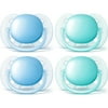 Philips Avent Ultra Soft Pacifier, 0-6 months, Blue/Teal, 4 pack, SCF212/40