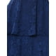 thumbnail image 5 of Vestido de encaje para mujer INSPIRE CHIC para invitada de boda, cóctel, noche, con volantes, mangas tipo capucha, vestido maxi en capas A-Line, M azul, 5 of 6