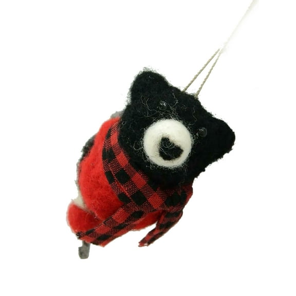 Holiday Lane Skating Bear Animal Ornament